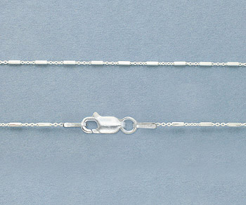 Sterling Silver Chain 1.2x3.3mm 18 inch - Pack of 1