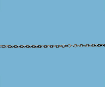 Sterling Silver Chain Cable (Oxidized) 1.2mm - 10 Feet