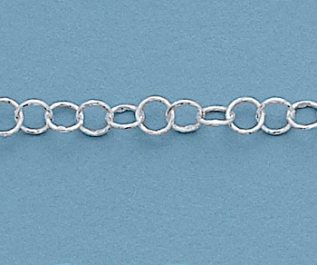 Sterling Silver Chain Dia. Cut Round Cable 5mm - 10 Feet