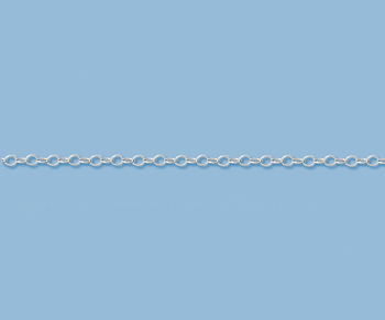 Sterling Silver Chain Flat Cable 1.3mm - 10 Feet