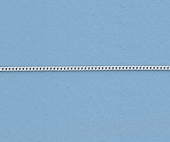 Sterling Silver Chain Flat Curb 1.21mm  - 10 Feet