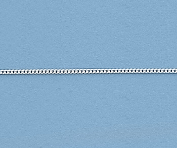 Sterling Silver Chain Flat Curb 1.21mm  - 10 Feet