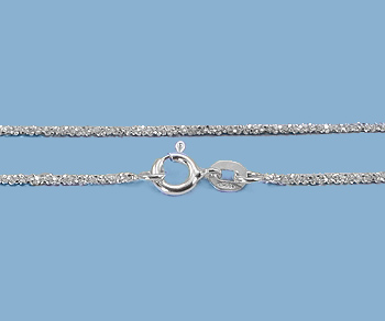 Sterling Silver Chain Dia Cut Rope 1.4mm 24 inch - Pack of 1