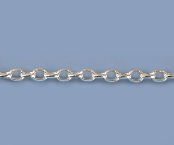 Sterling Silver Chain Oval Rolo 2x2.75mm - 10 Feet