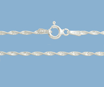 Sterling Silver Chain Twisted Magic 1.9mm 18 inch - Pack of 1