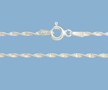 Sterling Silver Chain Twisted Magic 1.9mm 24 inch - Pack of 1