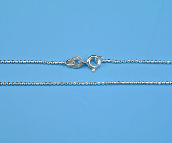 Sterling Silver Dia. Cut Ball Chain 1.2mm 20 inch - Pack of 1