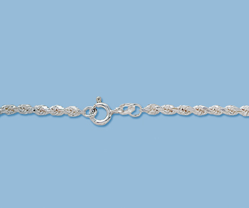 Sterling Silver Rope Chain 2.5mm 20 inch - Pack of 1