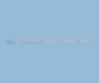 Sterling Silver Figure 8 with Fancy Connector Link Chain 11.5mm Figure 8 - 10 Feet