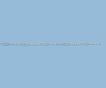 Sterling Silver Filigree Marquise with Cable Chain 14.5mm - 10 Feet