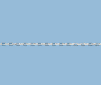 Sterling Silver Flat Drawn Cable Chain 3.6x1.7mm - 10 Feet