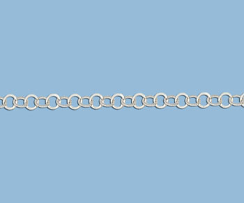 Sterling Silver Flat Round Cable Chain 5.6mm - 10 Feet