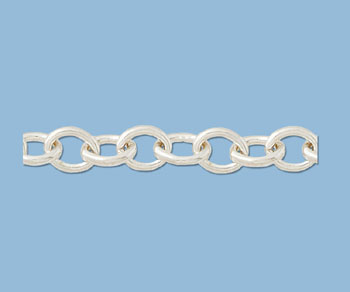 Sterling Silver Heavy Oval Cable Chain 11.5x8.4mm - 10 Feet