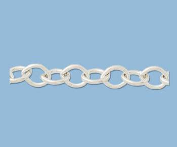 Sterling Silver Heavy Oval Cable Chain 11x7.8mm - 10 Feet