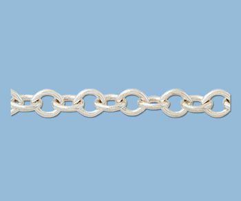 Sterling Silver Heavy Oval Cable Chain 9x7mm - 10 Feet