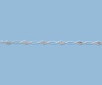 Sterling Silver Oval Bar & Link Chain 5.7x2.6mm - 10 Feet