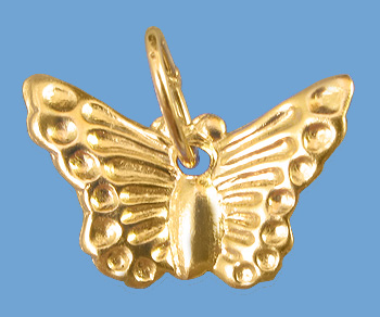 Gold Filled Charm Butterfly 7.5x12mm w/ Ring - Pack of 1