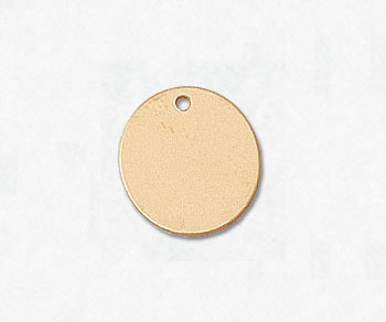 Gold Filled Charm Round Disc 11mm w/Hole - Pack of 1