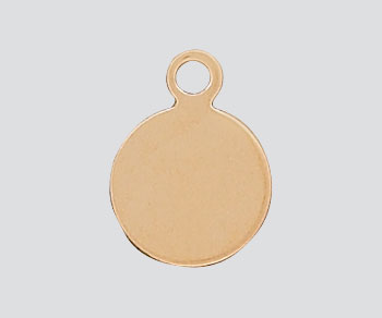 Gold Filled Charm Round Flat Disc 7.5mm - Pack of 1