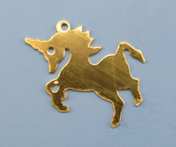 Gold Filled Charm Unicorn 14x21mm - Pack of 1