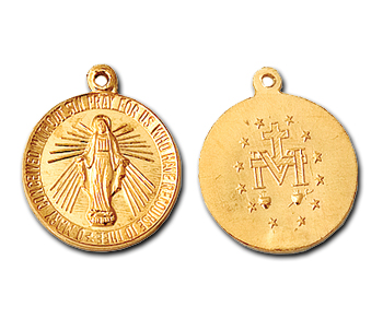 Gold Filled Charm Virgin Mary 15mm - Pack of 1