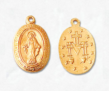 Gold Filled Charm Virgin Mary 9x12mm - Pack of 1