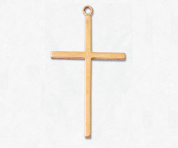 Gold Filled Charm Cross 17x28mm - Pack of 1