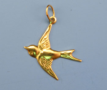 Gold Filled Charm Dove 18mm - Pack of 1