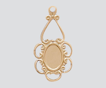 Gold Filled Charm Fancy 17.5x10mm - Pack of 1