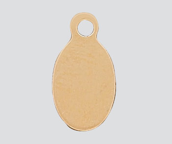 Gold Filled Charm Flat Oval 9x6mm - Pack of 1