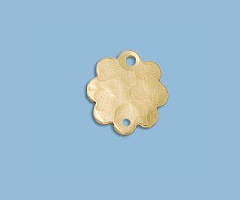 Gold Filled Charm Flower Hammered 10.5mm - Pack of 1