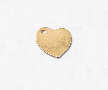 Gold Filled Charm Heart 10mm w/Hole - Pack of 1