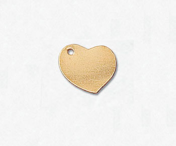 Gold Filled Charm Heart 10mm w/Hole - Pack of 1