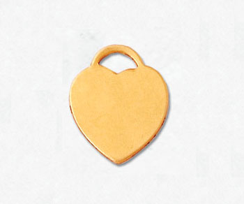 Gold Filled Charm Heart 11x12mm - Pack of 1