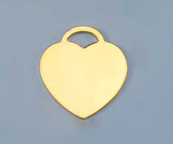 Gold Filled Charm Heart 22x24mm - Pack of 1