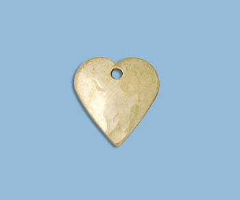Gold Filled Charm Heart Stamped 11mm - Pack of 1