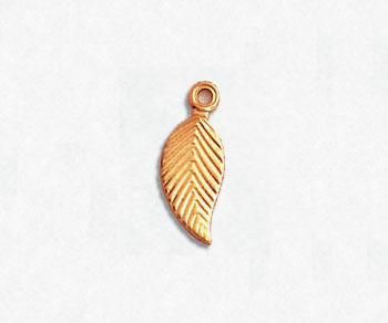 Gold Filled Charm Leaf  Left 5x12.25mm - Pack of 1