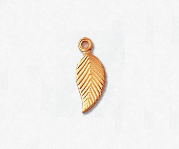 Gold Filled Charm Leaf Right 5x12.5mm - Pack of 1