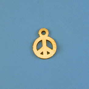 Gold Filled Charm Peace Stamp 6mm - Pack of 1