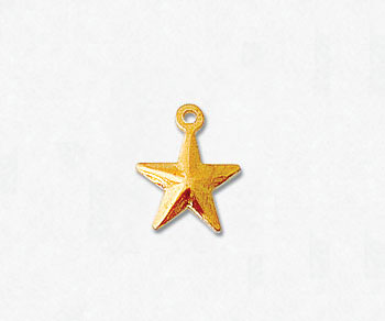 Gold Filled Charm Puffed Star 8mm - Pack of 1