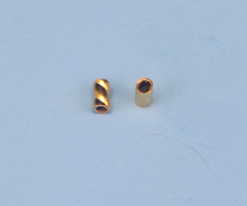 Gold Filled Crimp Beads Twisted 2x3mm - Pack of 20