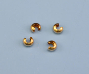 Gold Filled Crimp Cover 3mm - Pack of 20