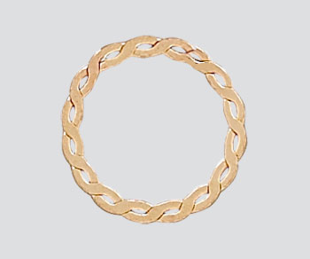 Gold Filled Flat Braided Link Closed Approx. 10mm - Pack of 2