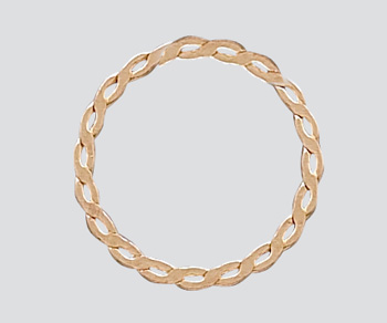 Gold Filled Flat Braided Link Closed Approx. 12mm - Pack of 2