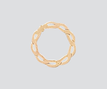 Gold Filled Flat Braided Link Closed Approx. 7mm - Pack of 2