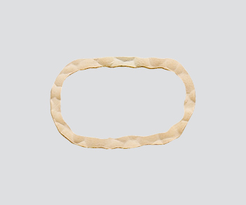 Gold Filled Hammered Flat Oval Ring Closed 14x22mm - Pack of 2