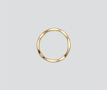 Gold Filled Hammered Ring Closed 17mm - Pack of 2