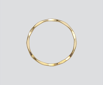 Gold Filled Hammered Ring Closed 22mm - Pack of 2