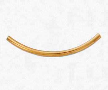 Gold Filled Curved Tube 2x40mm - Pack of 2