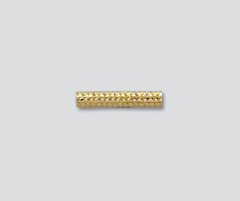 Gold Filled Spacer Tube w/Pattern 1.5x10mm - Pack of 2